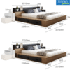 Giường gỗ Nhật ngăn kéo Tatana MDF028 - Ảnh 10