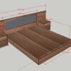 Giường gỗ bọc nệm kèm tab Tatana MDF030 - Ảnh 4