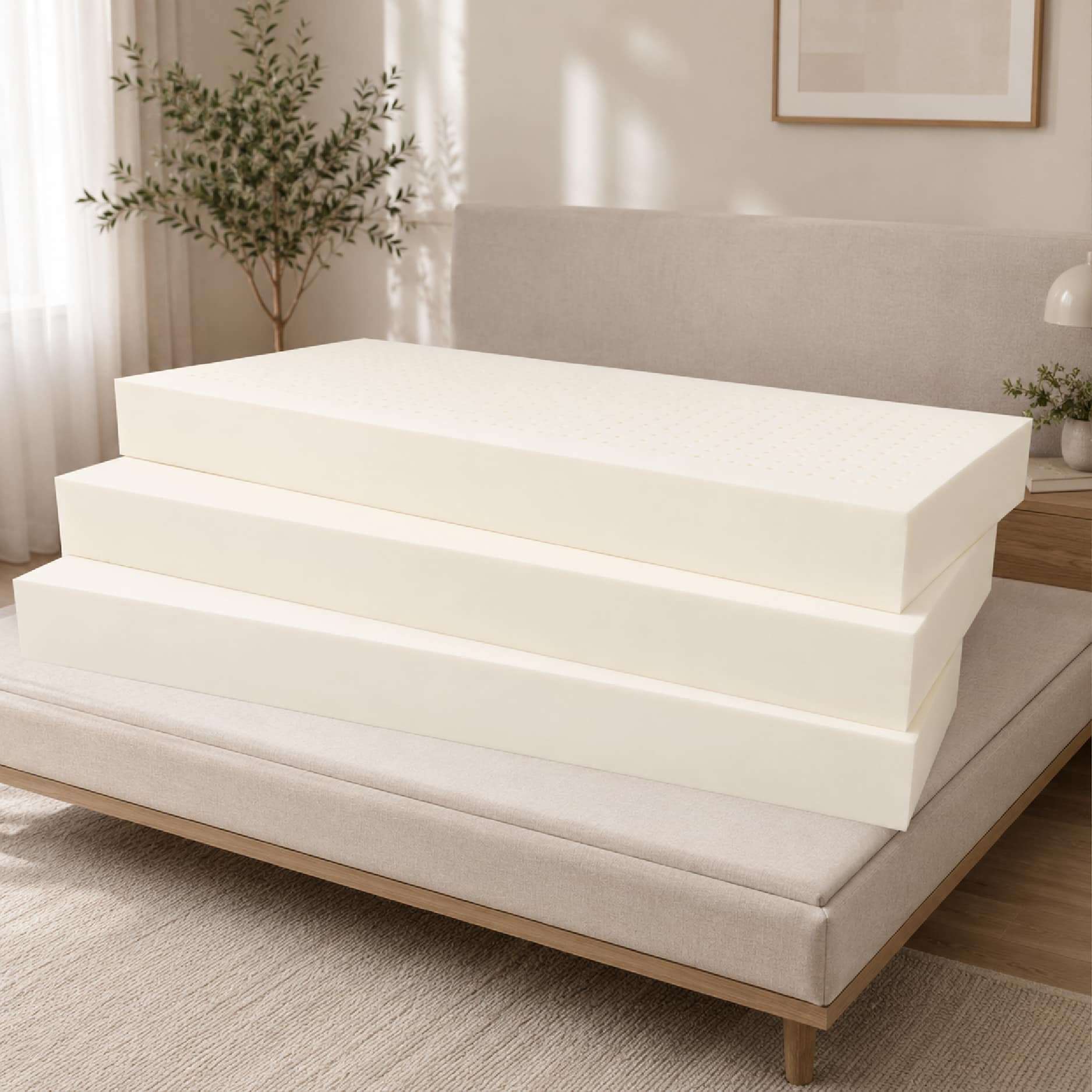 Nệm Cao Su Nhân Tạo Mát Lạnh Gấp 3 Tatana