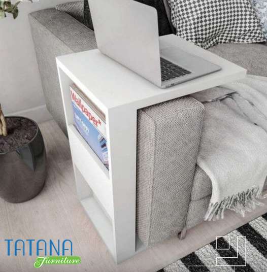 Kệ Sách Kết Hợp Bàn Gỗ MDF Kẹp Sofa KS037