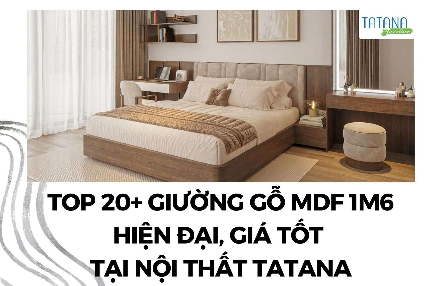 top 20 giường gỗ mdf 1m6