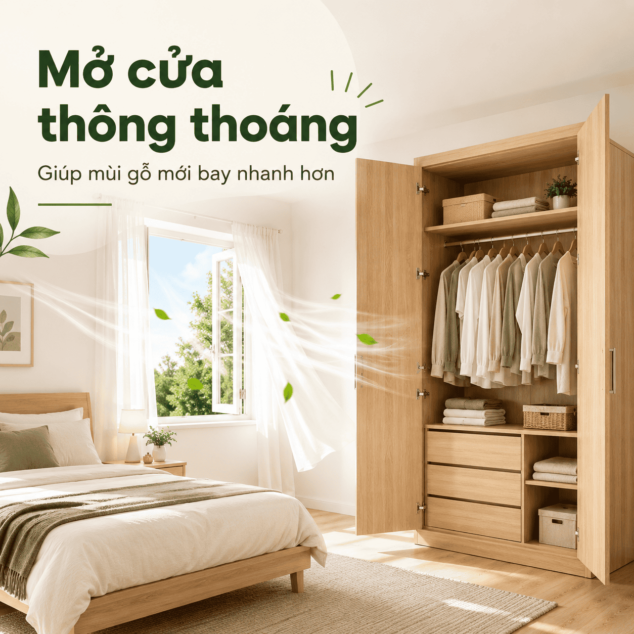 Cách khử mùi gỗ mới hiệu quả